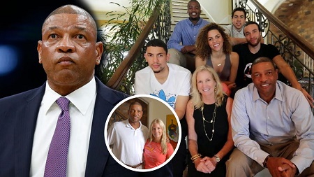 Callie Rivers With Her Five Children and Her Ex-Husband, Doc Rivers